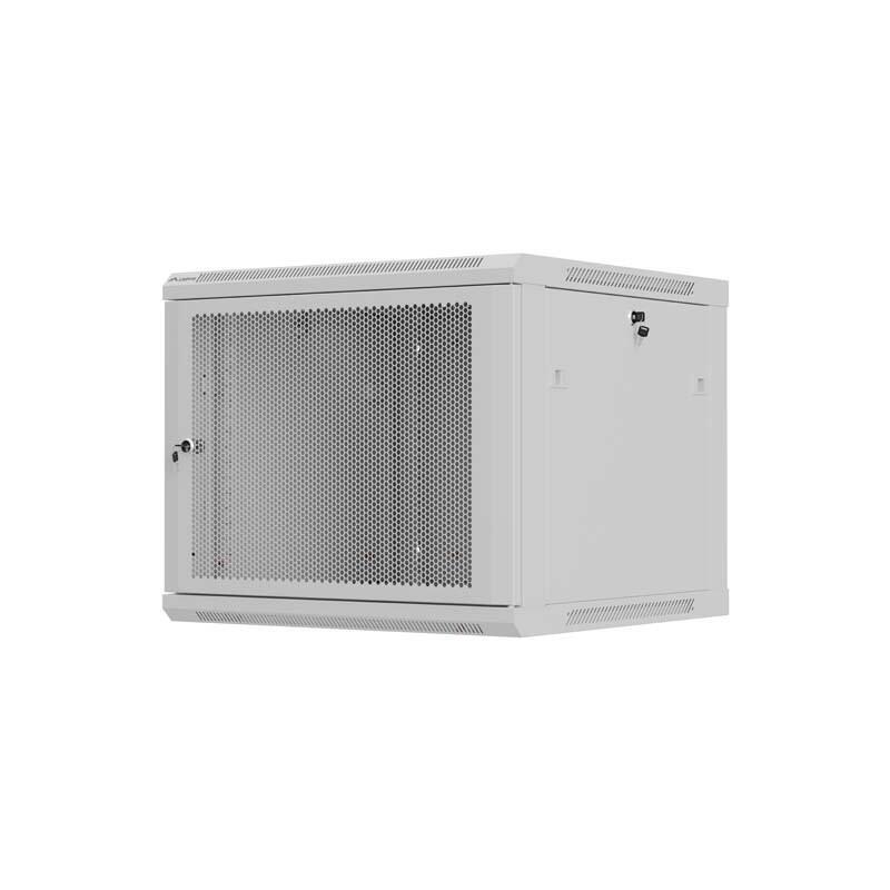 Lanberg Rack Cabinet 19in Wall-Mount 9u 600x600 Flat Pack With Perforated Door Black