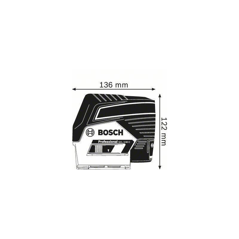 Láser Combinado Bosch Professional  Gcl 2-50 C Professional + Rm2 + Bt150, Láser De Líneas Cruzadas Azul/Negro, Líneas Láser Rojas, Con Soporte Y Trípode 0601066g02