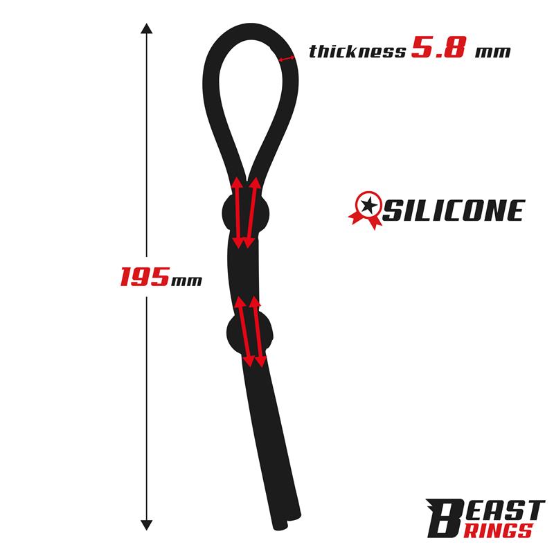 Lasso Anillo Para El Pene Silicona Ajustable