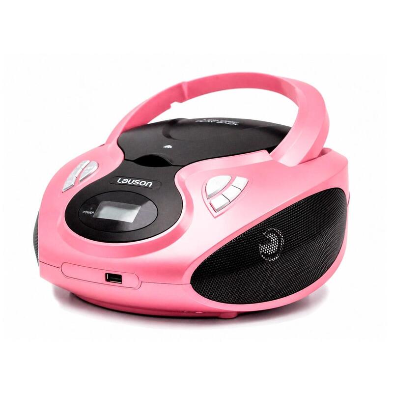 Lauson Cp738 Rosa Reproductor Radio Cd Con Altavoces Incorporados