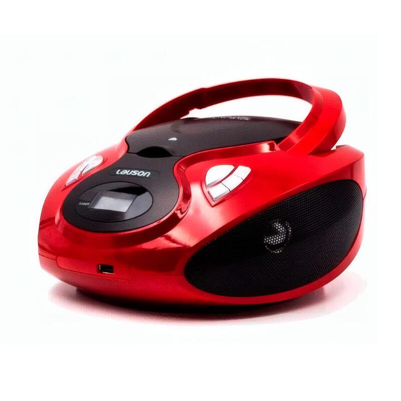 Lauson Cp739 Rojo Reproductor Radio Cd Con Altavoces Incorporados