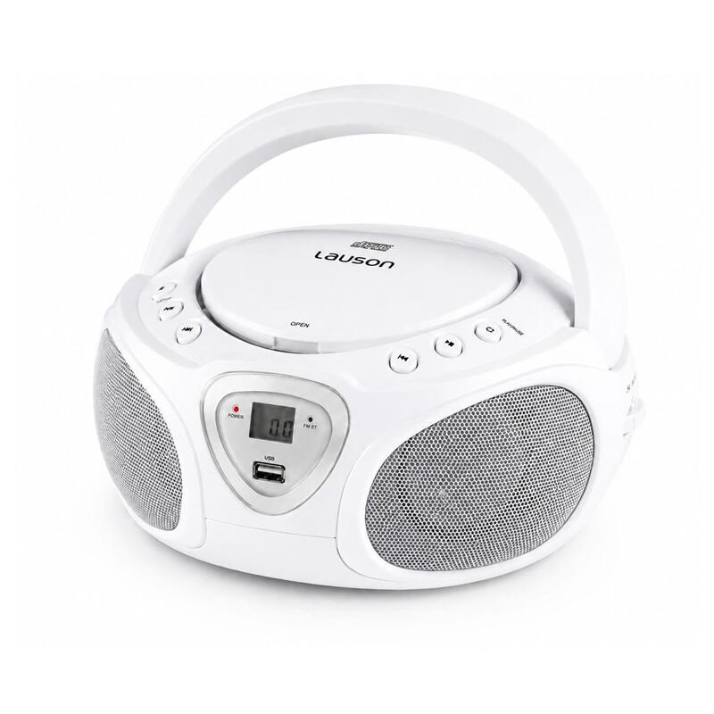Lauson Cp751 Blanco Reproductor Radio Cd Con Altavoces Incorporados