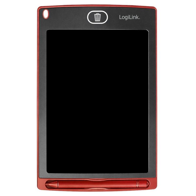 Lcd Writing Tablet, 8.5", Single Color, With2 Magnets, Rojo