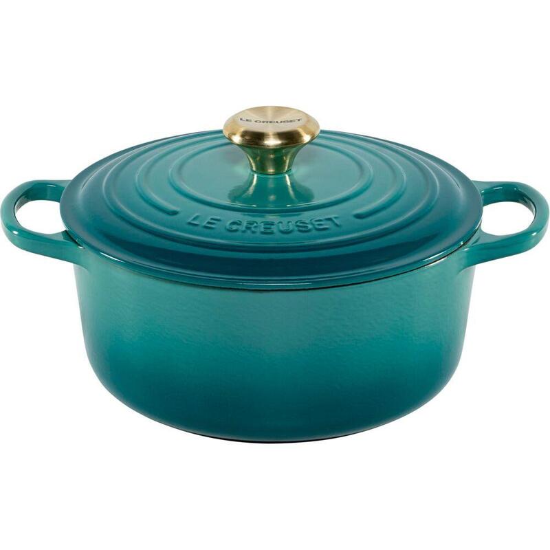 Le Creuset Signature Bräter Rund 24 Cm Bleu Riviera