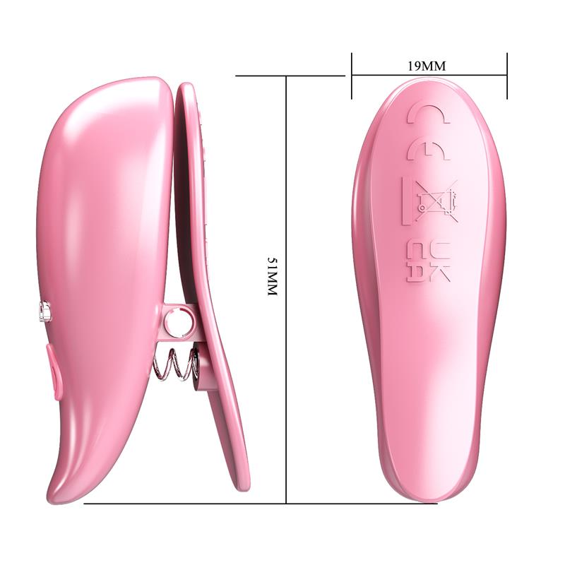 Pretty Love - Leaf Pinzas Vibratorias Para Pezones Rosa
