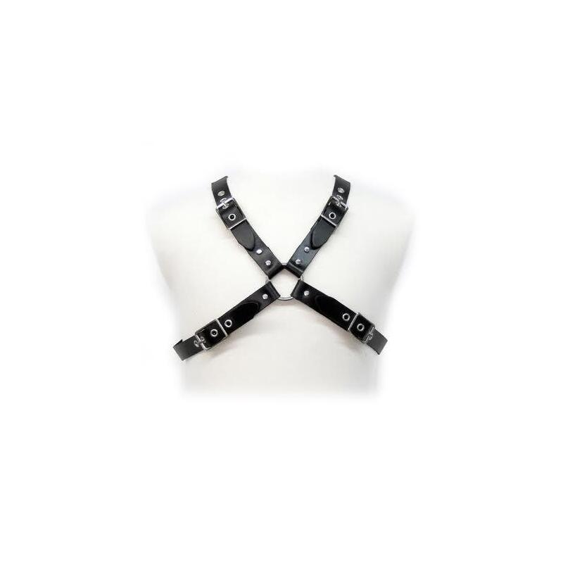 Leather Body - Black Buckle Harness For Men