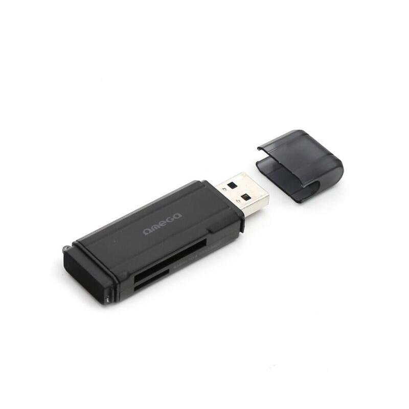 Lector De Tarjetas Externo Omega Microsdhc Usb 3.0 Negro
