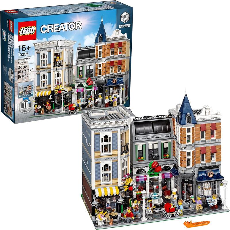 Lego 10255 Gran Plaza, Modular Buildings, Maqueta Para Construir Adultos Y Adolescentes