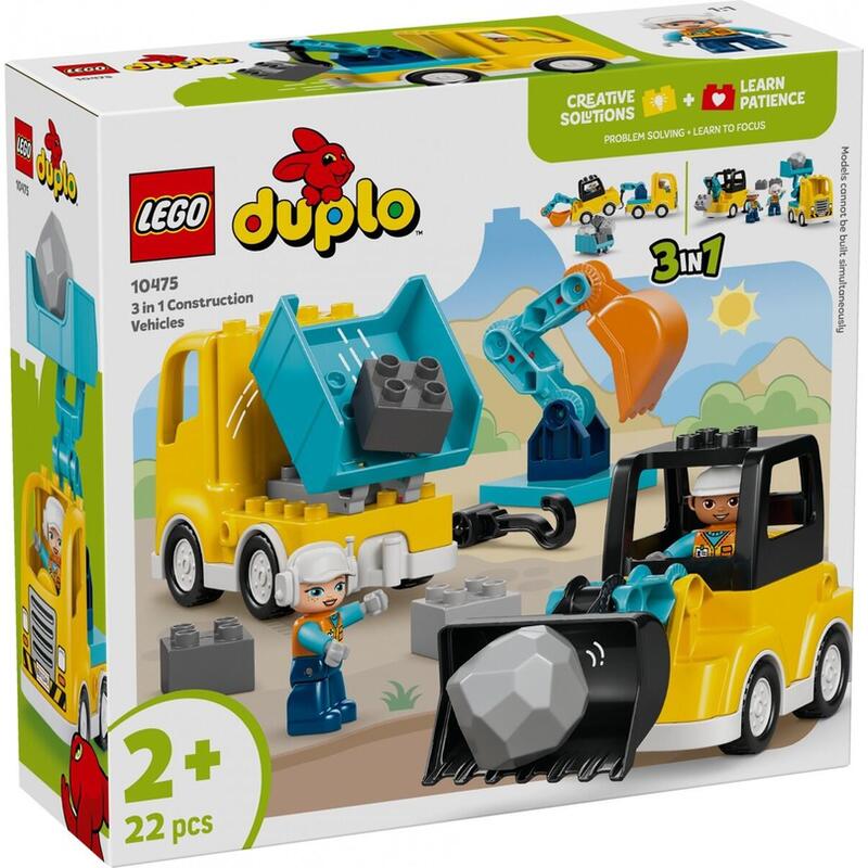 Lego 10475 Duplo Town Baufahrzeuge - 3-In-1-Set 10475