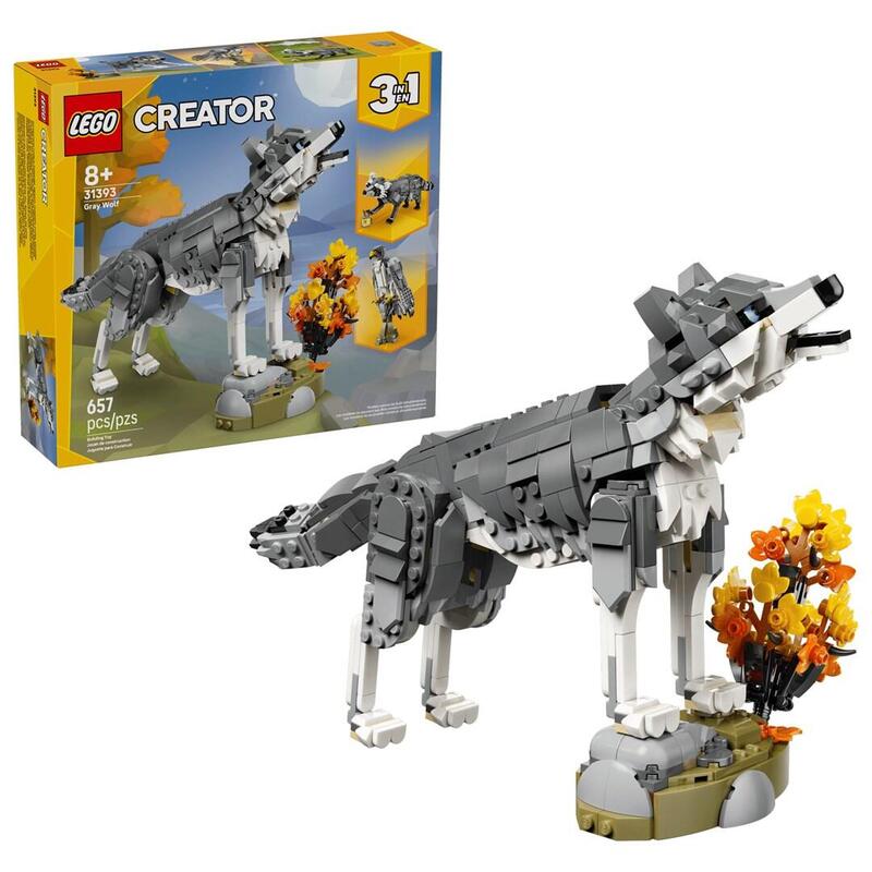 Lego 31393 Creator 3 En 1  Animales Del Bosque: El Lobo Gris