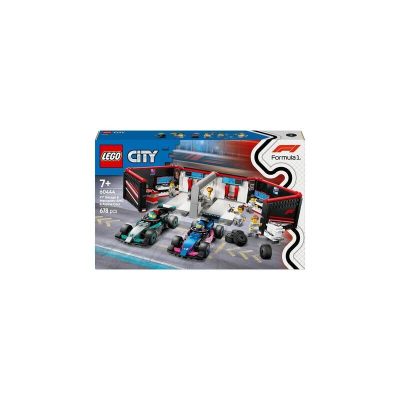 Lego 60444 City Garaje De F1 Con Mercedes-Amg Y Coches De Carreras Alpine, Juguete De Construcción   60444