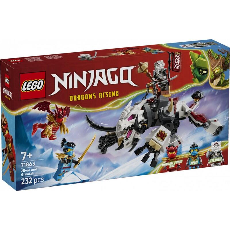 Lego 71863 Ninjago Zilvar Auf Seinem Drachentier Grimtak 71863