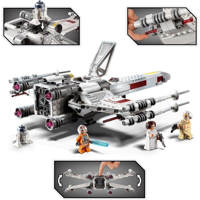 Lego 75301 Star Wars Caza Ala-X De Luke Skywalker, Con Figura De Princesa Leia Y R2-D2 Droide
