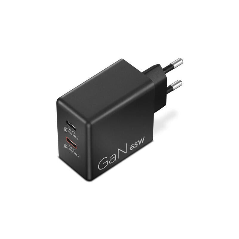 Lenovo Dual Usb-C 65w Gan Charger Negro - Eu