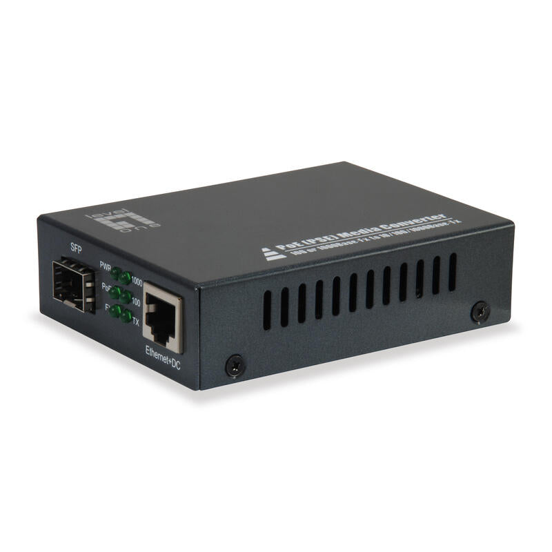 Levelone Gvt-2012 Convertidor De Medio 1000 Mbit/S Negro Rj45 A Sfp Gigabit