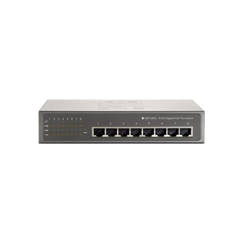 Levelone Switch  8x Ge Gep-0820w90          19"  90w  8xpoe+