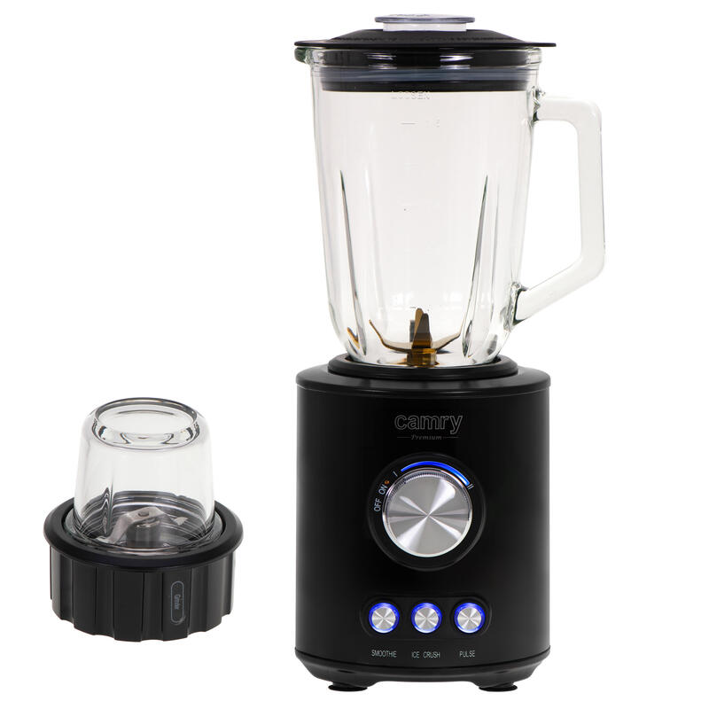 Licuadora Camry Cr 4088, 1800 W, Material De La Jarra Cristal, Capacidad De La Jarra 1,5 L, Picadora De Hielo, Negro Piano