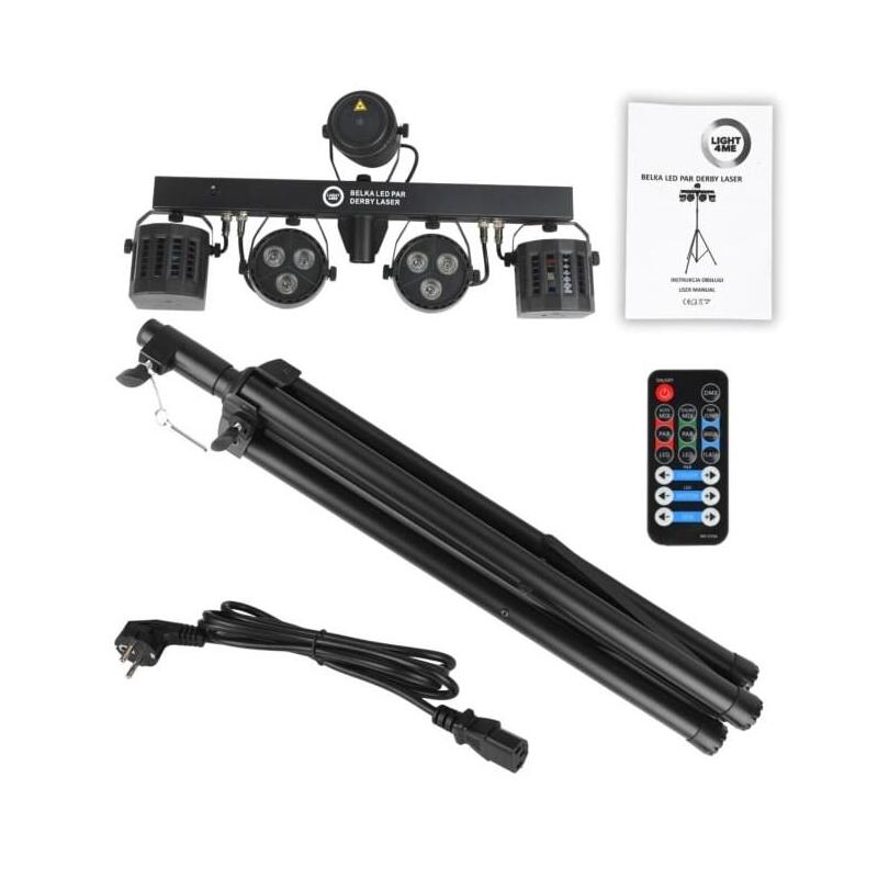 Light4me Belka Led Par Derby Laser - Multiefekt Swietlny, Zestaw, Oswietlenie Disco
