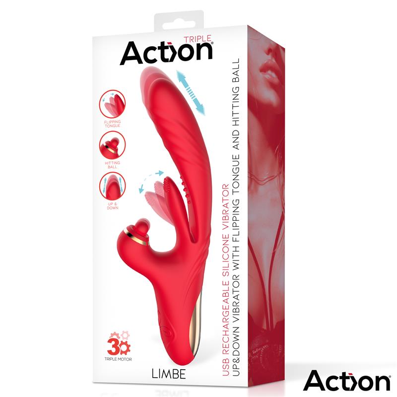 Limbe Vibrador Con Lengua Flip-Flap, Bola Percutora Y Up And Down