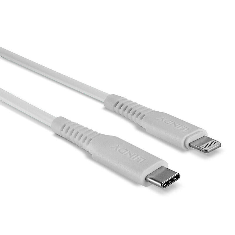 Lindy 31317 Cable De Conector Lightning 2 M Blanco (Lindy 2m Usb C To Lightning Cable White)