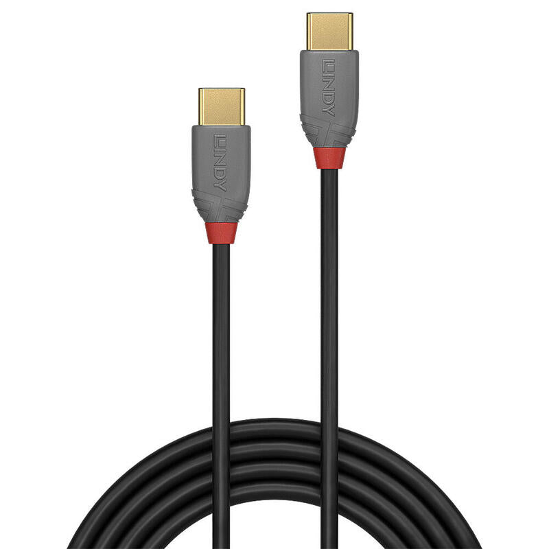 Lindy 36871 Cable Usb 1 M Usb 2.0 Usb C Negro, Gris