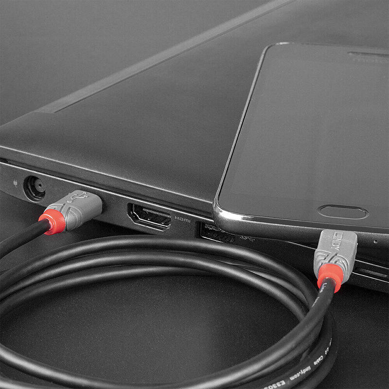 Lindy 36890 Cable Usb 0,5 M 2.0 Usb C Micro-Usb B Negro, Gris