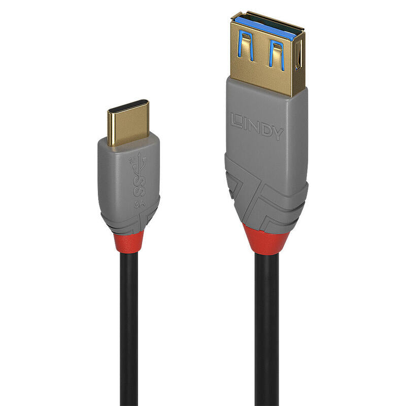 Lindy 36895 Cable Usb 0,15 M Usb 3.2 Gen 2 (3.1 Gen 2) Usb C Usb A Negro