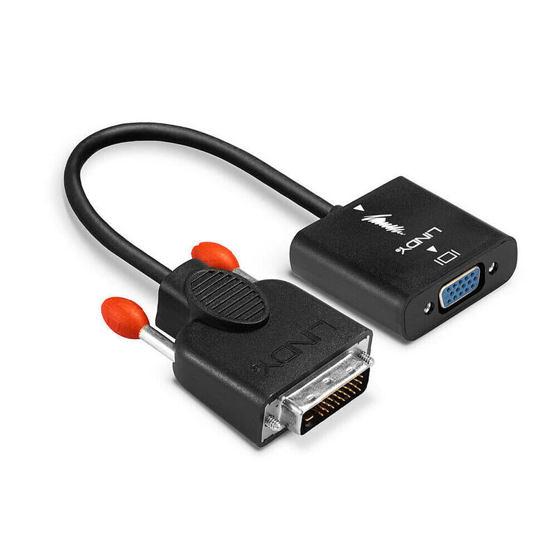 Lindy 38189 Adaptador Dvi-D Vga (D-Sub) Negro 0,10m