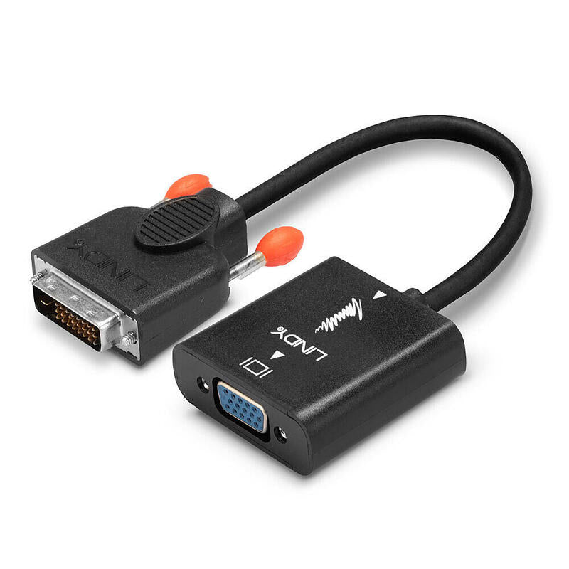 Lindy 38189 Adaptador Dvi-D Vga (D-Sub) Negro 0,10m