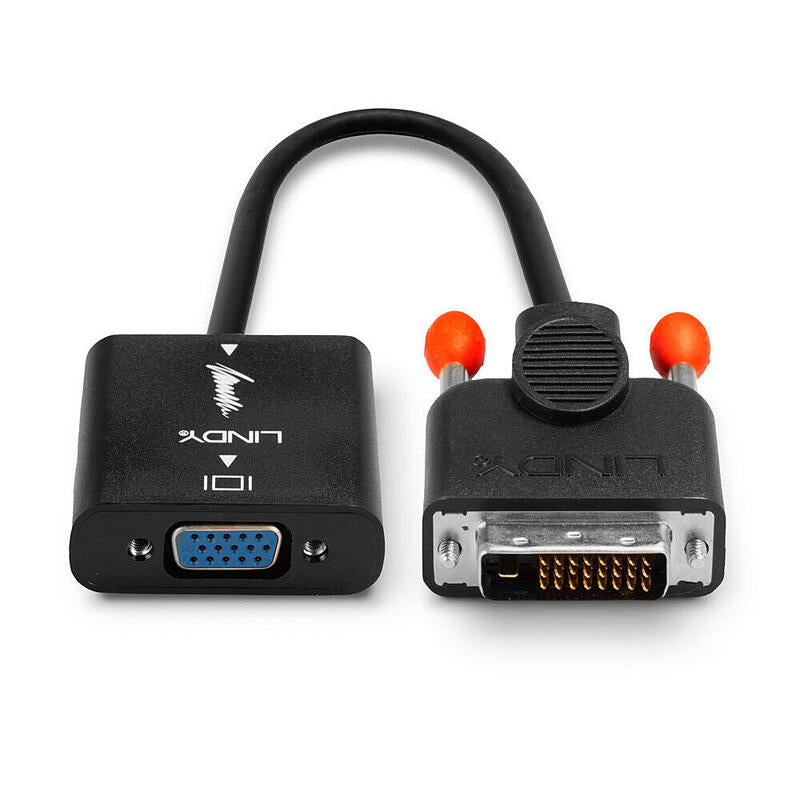 Lindy 38189 Adaptador Dvi-D Vga (D-Sub) Negro 0,10m