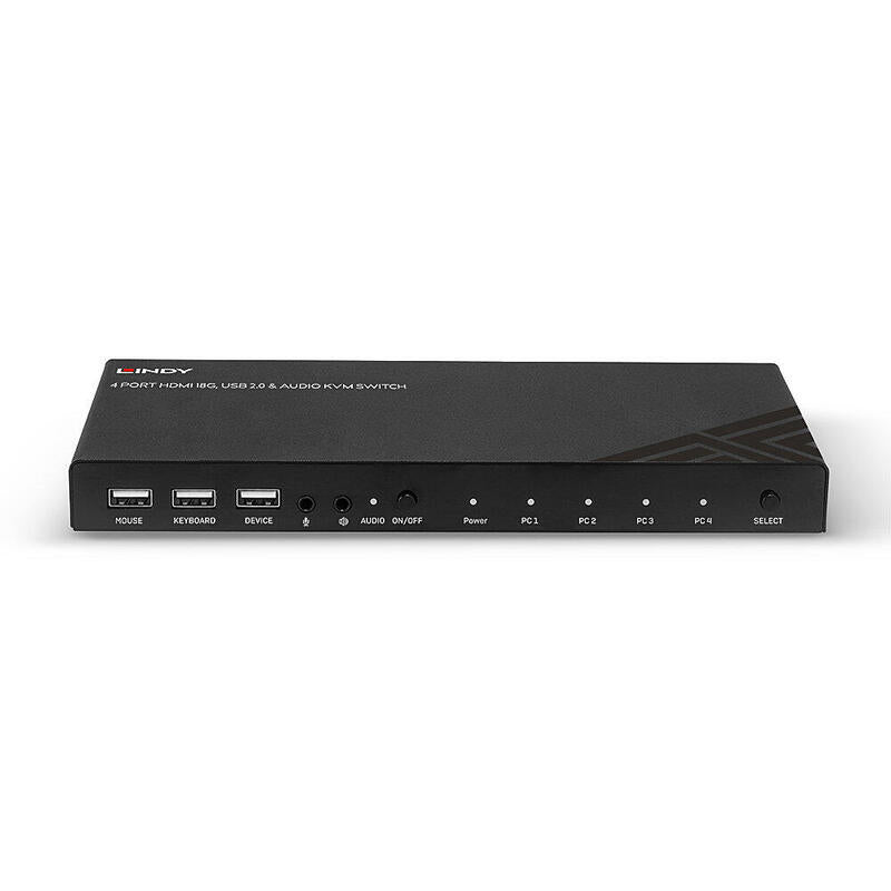 Lindy 4 Port Hdmi 18g, Usb 2.0 & Audio Kvm Switch