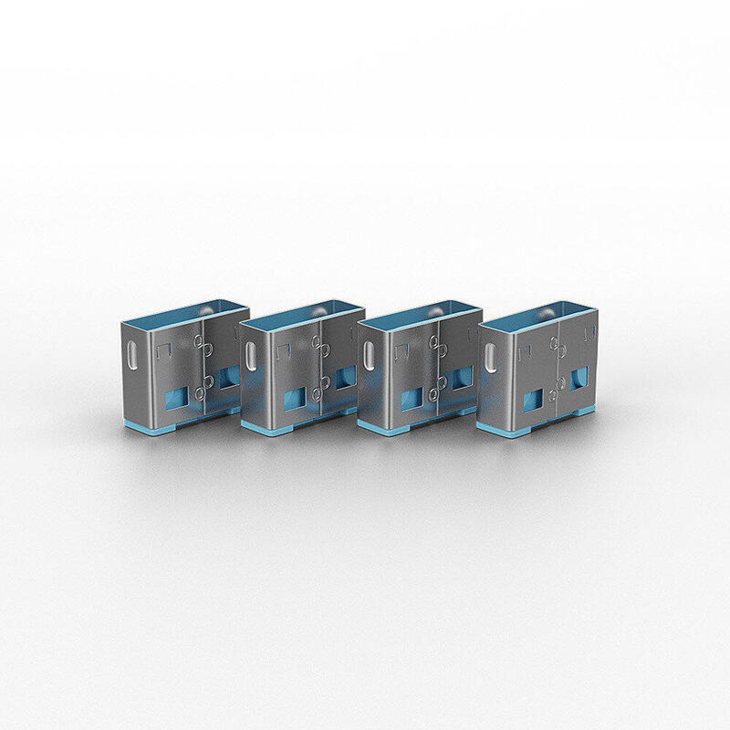 Lindy 40452 Bloqueador De Puerto Bloqueador De Puerto + Clave Usb Tipo A Azul Acrilonitrilo Butadieno Estireno (Abs) 5 Pieza(S)