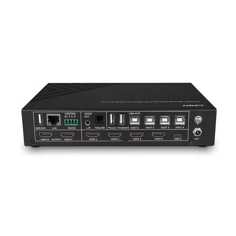 Lindy 5 Port Kvm Switch Seamless Multiview 4hdmi 1usb Tipo C