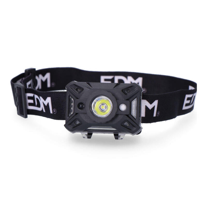 Linterna De Cabeza. Frontal. Con Sensor De Encendido/Apagado 1 Led Cob 5w 7 Tipos De Luz 3xaaa (Incluidas) Edm