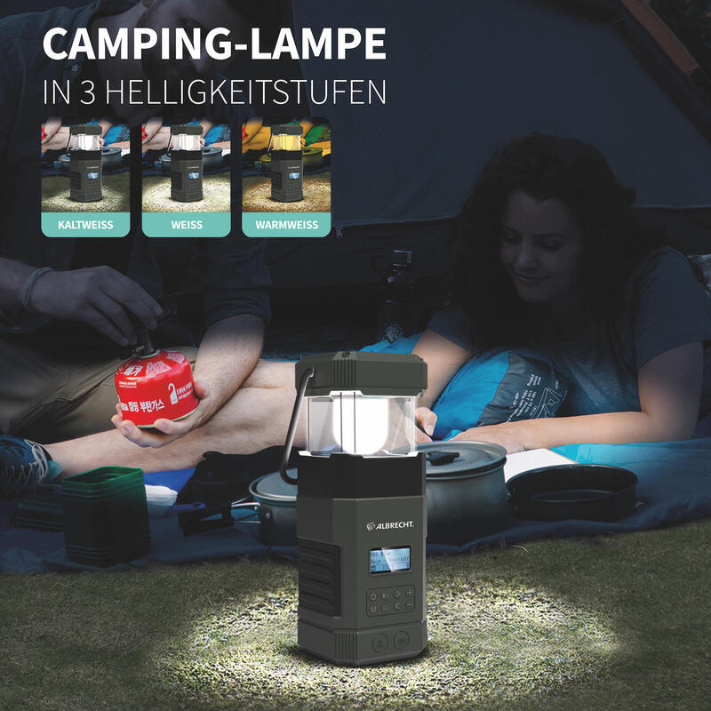 Linterna De Camping Albrecht Dr 114 Dab  A Pilas Puerto Usb