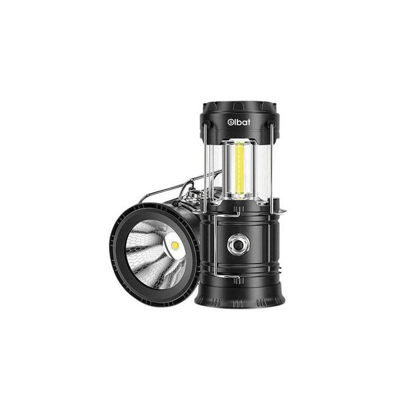 Linterna De Camping Elbat Eb0564 2 En 1 Led 280lm - 6500k Luz Fria - Gancho Superior - Alimentacion A Pilas Aaa - Color