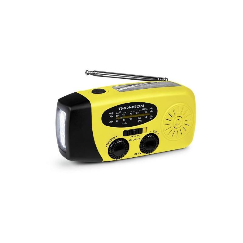 Linterna De Emergencia  Thomson Rt260 Radio  Funcion Powerbank  Color Amarillo