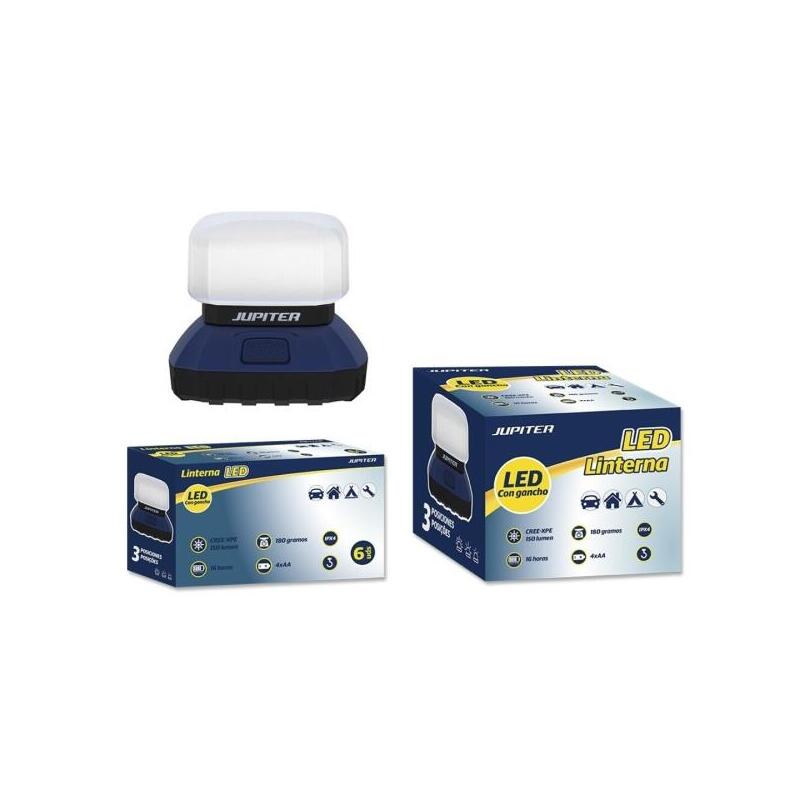 Linterna  Jupiter Camping Led Cree-Xpe 150lm  3 Intensidades Resistencia Ipx4 - Funciona Con 4 Pilas Aa (No