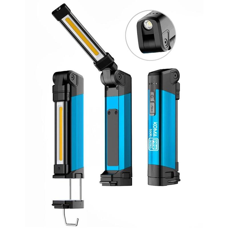 Linterna Led Profesional De Trabajo Lp-5 Recargable, 5 W, 400 Lm 2600 Mah, 40 X 30 X 158 Mm