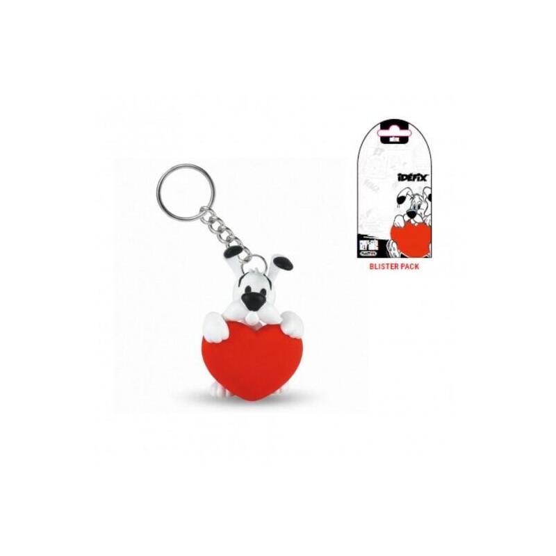 Llavero Astérix Blister Figura Ideafix Corazón Rojo 4.5 Cms