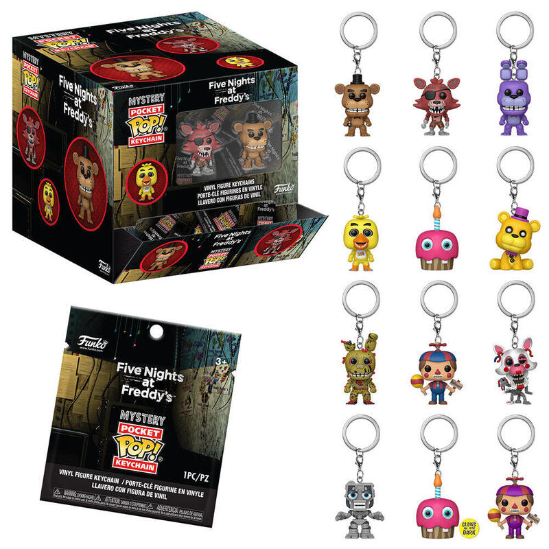 Llavero Pack De 12 Unidades Pocket Pop Mystery Five Nights At Freddys Surtido