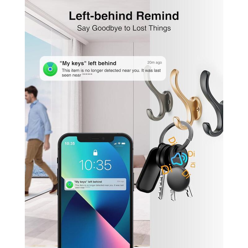 Localizador Bluetooth Negro- 2 Pack Smart Tracker Tag Para Ios Y Android
