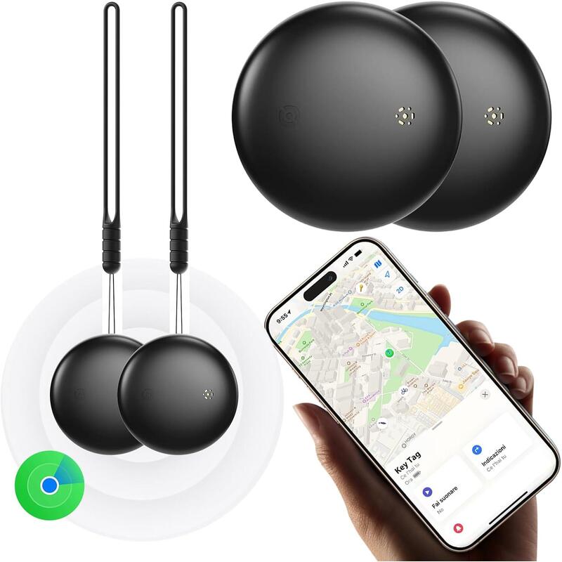 Localizador Bluetooth Negro- 2 Pack Smart Tracker Tag Para Ios Y Android