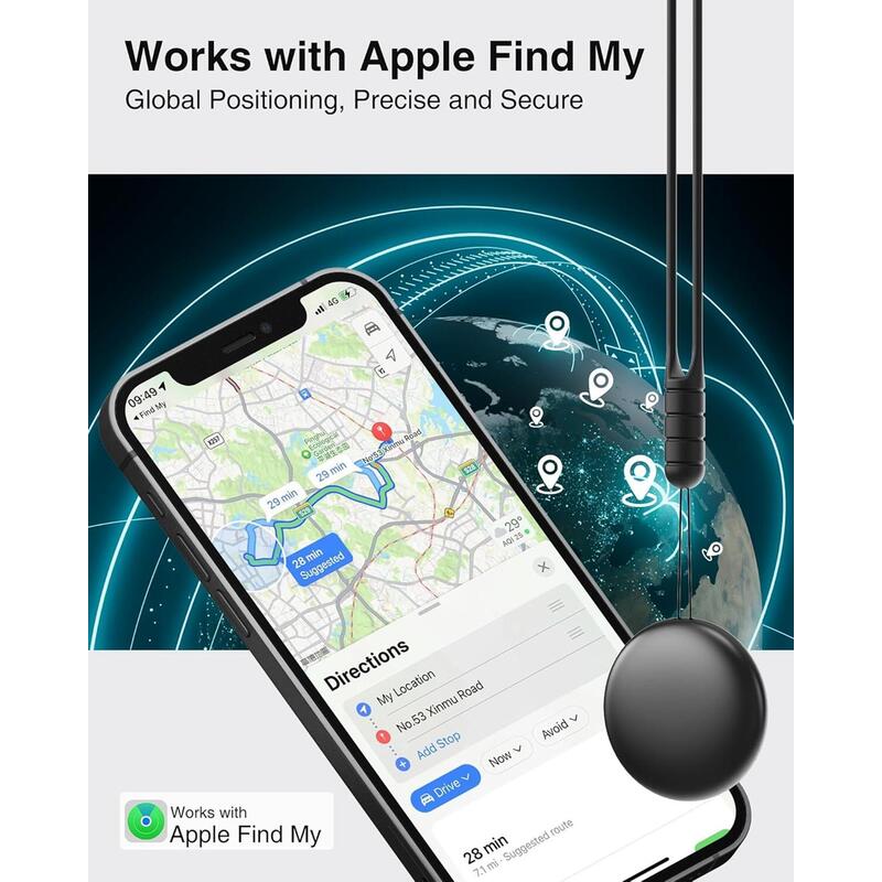 Localizador Bluetooth Negro- 2 Pack Smart Tracker Tag Para Ios Y Android