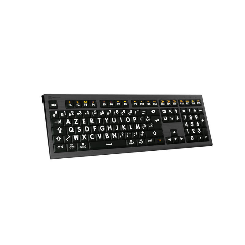 Logickeyboard Xl-Print Astra 2 Blanco On Negro Fr (Mac)