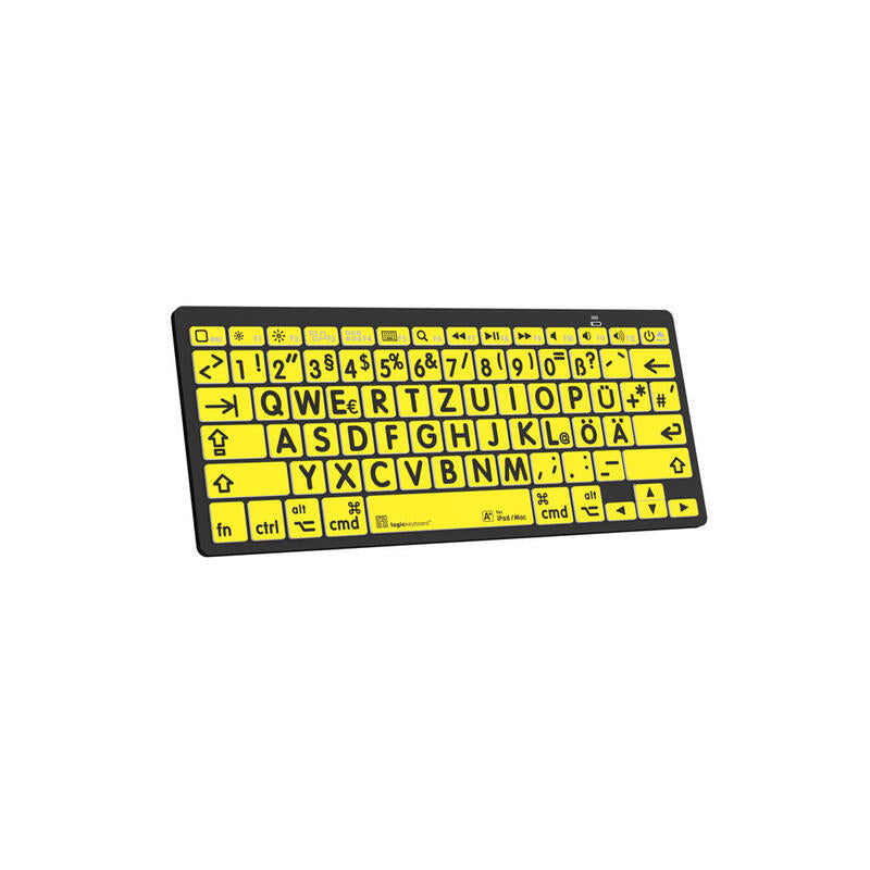 Logickeyboard Xl-Print Negro On Amarillo De (Mac Bt)