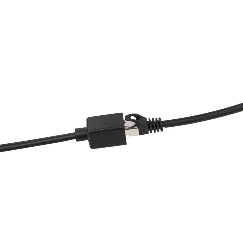 Latiguillo Cat 6a, S/Ftp,  1.00 M, Negro, Macho-Hembra Cu Lszh