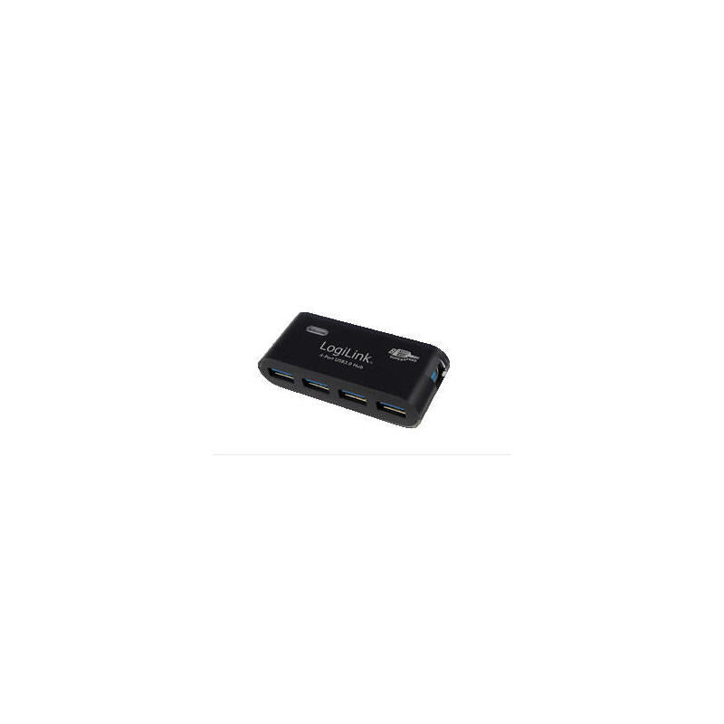 Logilink Hub 4 Puertos Usb 3.0 Alimentado Negro Ua0152