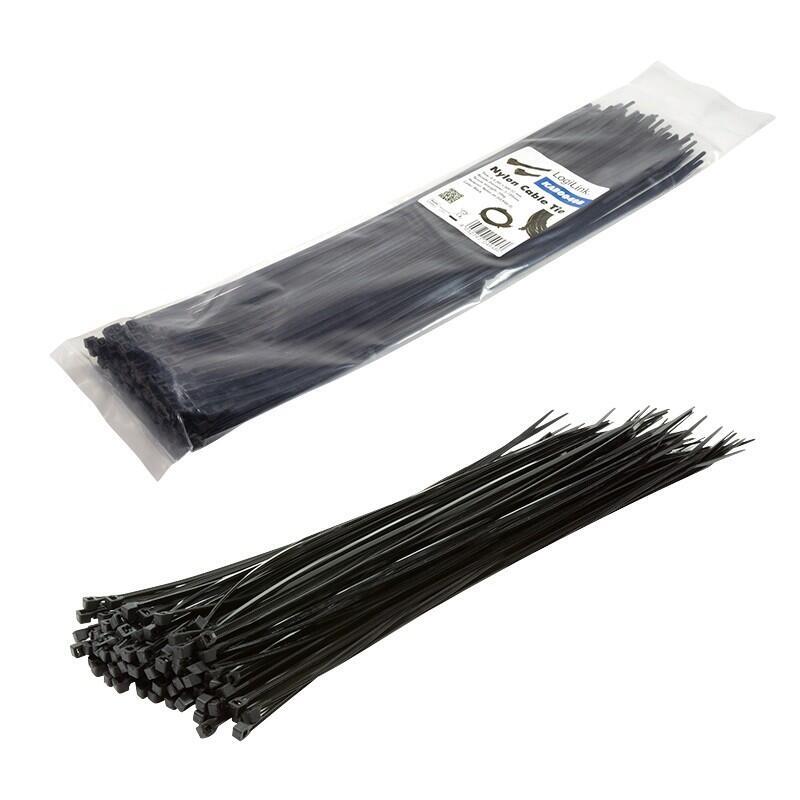Logilink Kab0040b Bridas 40cm, 100 Pcs Negro