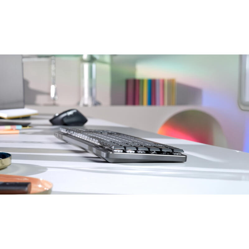 Logitech Master Series Mx Mechanical Teclado Retroiluminación Inalámbrico Bluetooth Le Azerty Francés Interruptor: Táctil Silencioso Grafito